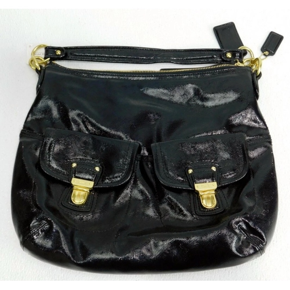 Black patent Leather Coach Women's Bag